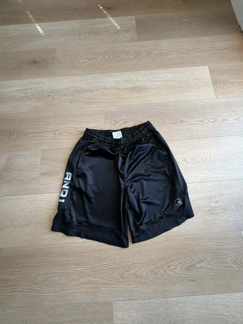 AND1 Men's Core All Court Basketball Gym Shorts Black Size Large